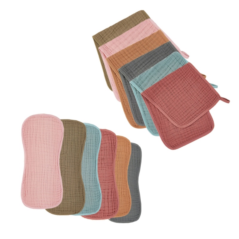 Khăn Yếm Vải Cotton Thấm Hút Mồ Hôi In Chữ KING Burprams Muslin Dành Cho Bé Trai Gái
