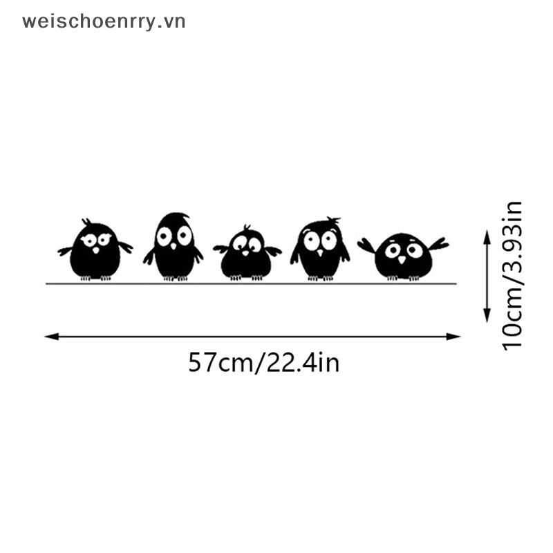 Sticker Dán Tường Họa Tiết Chim Sáng Tạo Bắt Mắt Sành Điệu