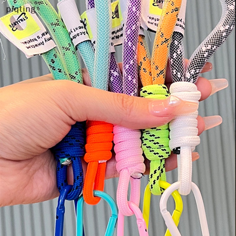 Piqt Dây Đeo Điện Thoại Dạng Lưới Màu Huỳnh Quang Cho Túi Xách / Móc Khóa