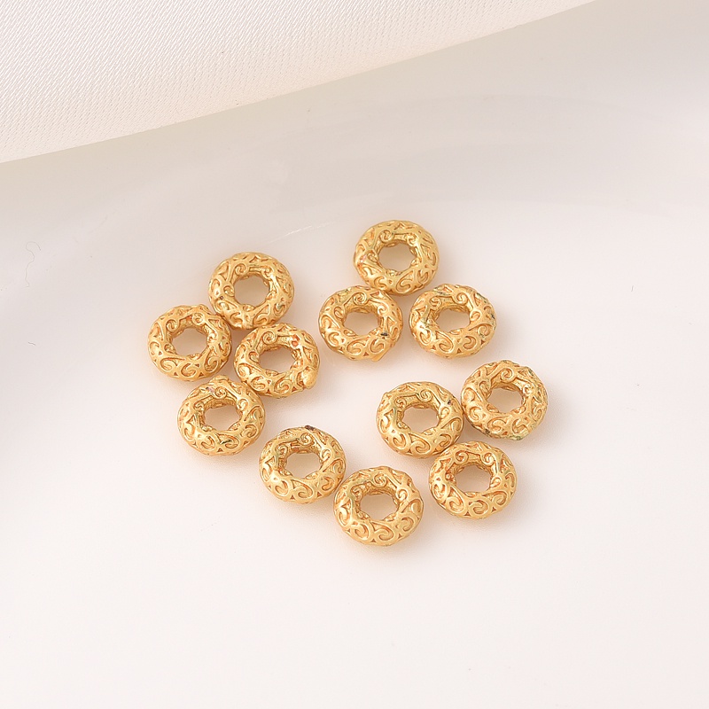 Vòng Tay Chuỗi Hạt mini Mạ Vàng 18k Nhiều Màu Sắc diy