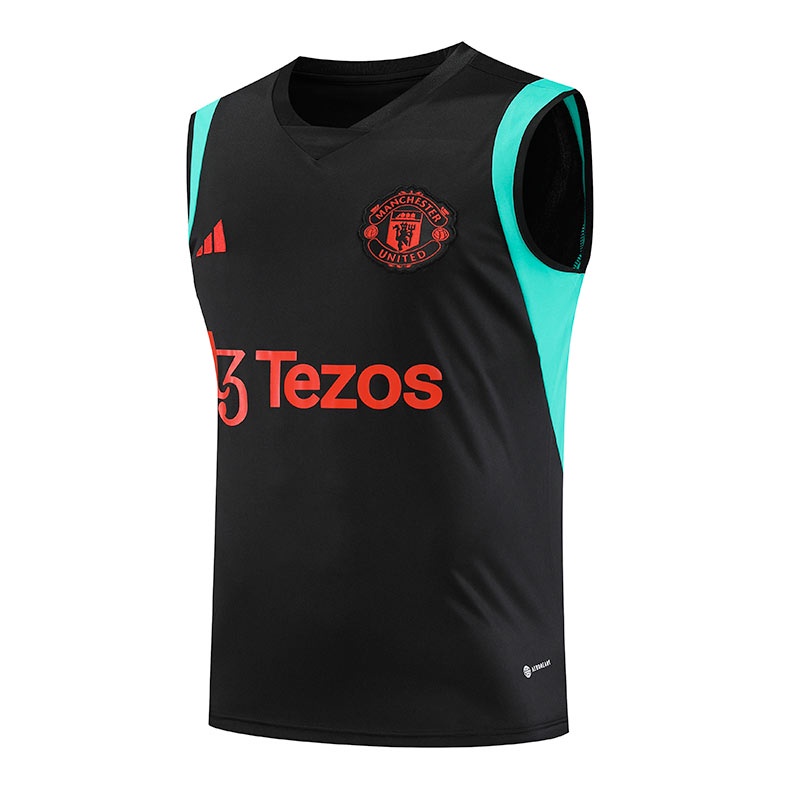 Áo Thun Ba Lỗ Màu Đen / Xanh Lá Đội Tuyển manchester united 2023 Phong Cách Thể Thao Cho Nam Size 23-24 Aa + +