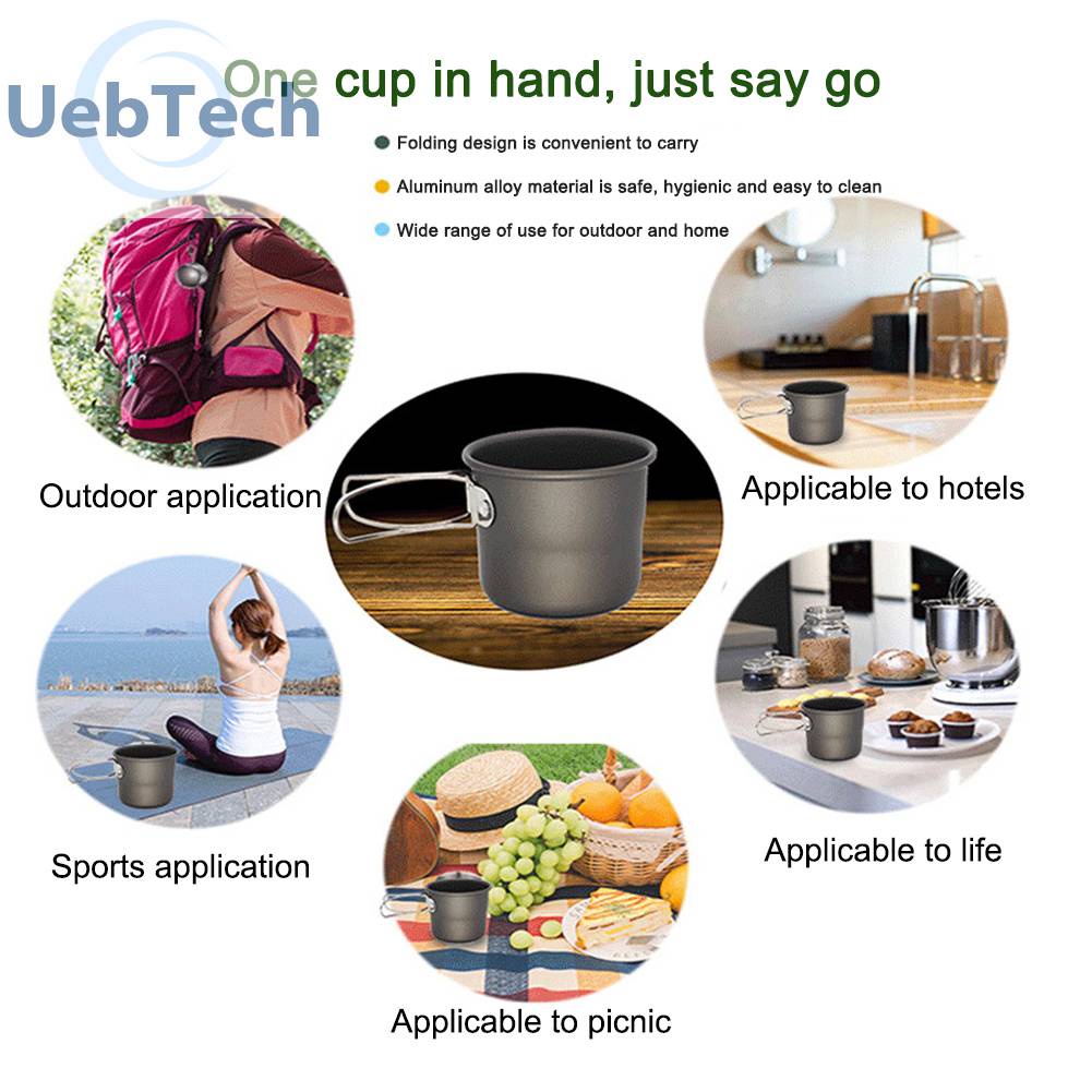 Cốc Uống Nước Có Tay Cầm Có Thể Gập Lại Tiện Dụng Mang Theo Du Lịch