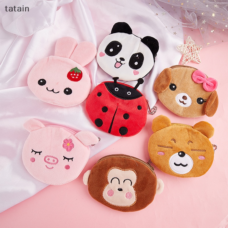 Ví Đựng Tiền Xu Có Khóa Kéo Họa Tiết Hoạt Hình Dễ Thương Cho Nữ