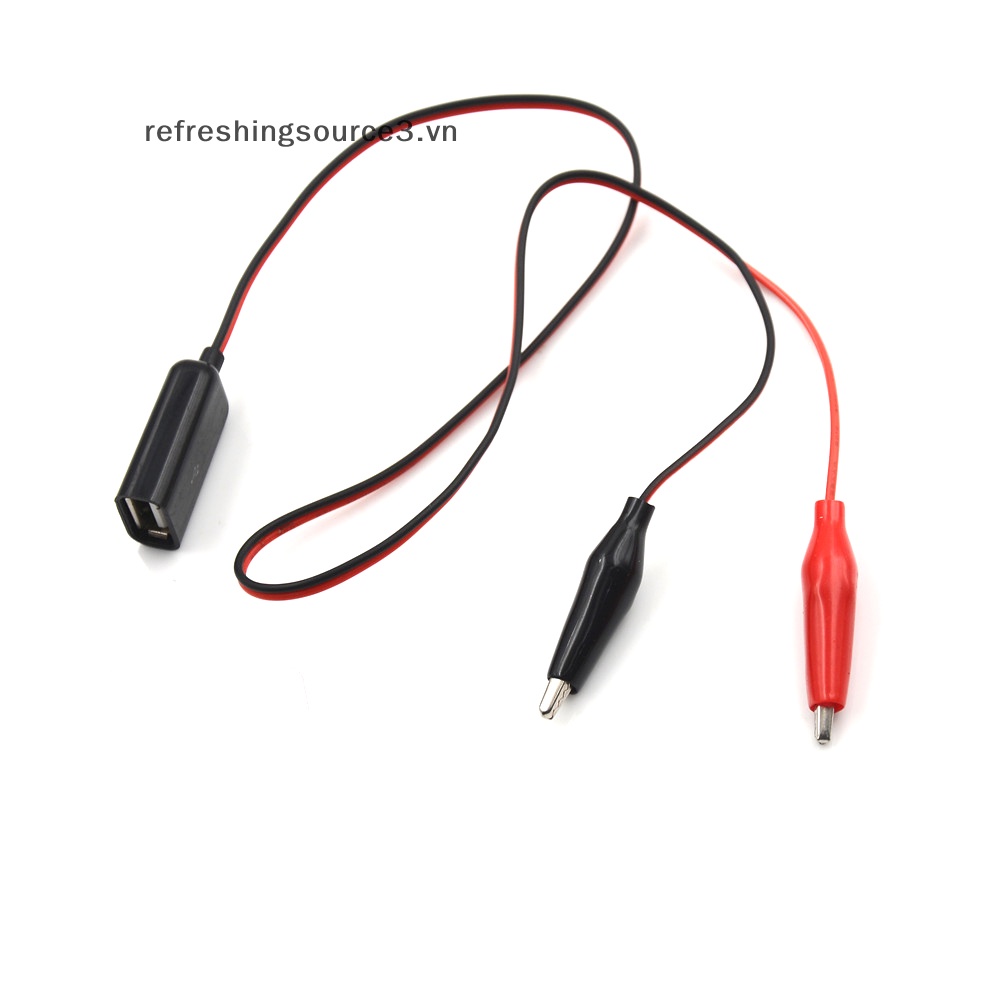 Dây Kẹp Cá Sấu Thử Điện USB Với Đầu Nối Cái Bằng Đồng 3.vn {REFRE3}