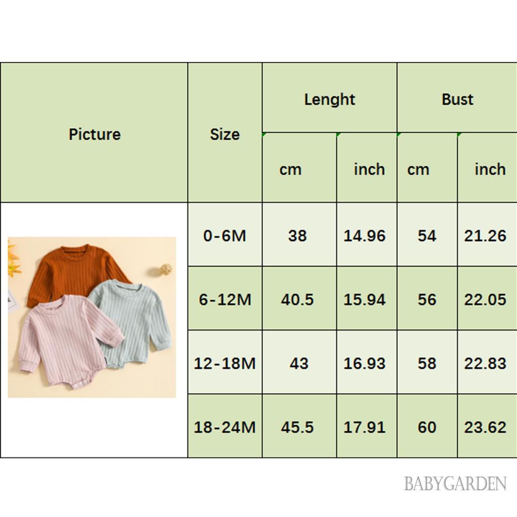 Áo Liền Quần Dài Tay Cổ Tròn Màu Sắc Thời Trang Cho Bé 0-24 Tháng Tuổi