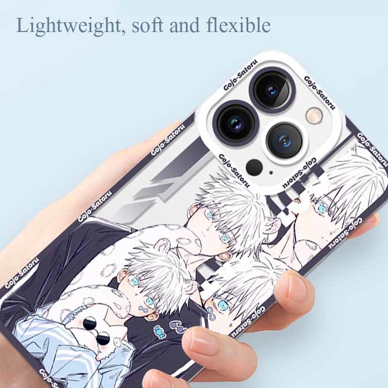 Ốp Điện Thoại Silicon Mềm Họa Tiết Anime Gojo Satoru Megumi Cho IPhone 14 13 12 11 Pro Max 6 6S 7 8 Plus XS Max XR