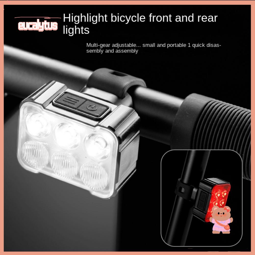 EUTUS Đèn Led 4 / 6 Bóng Bằng Hợp Kim Nhôm Gắn Đuôi Xe Đạp