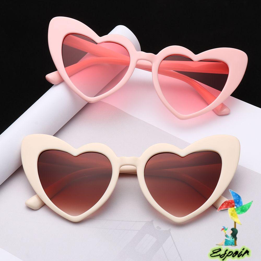 ESPO Kính Mát Hình Trái Tim Phong Cách Retro