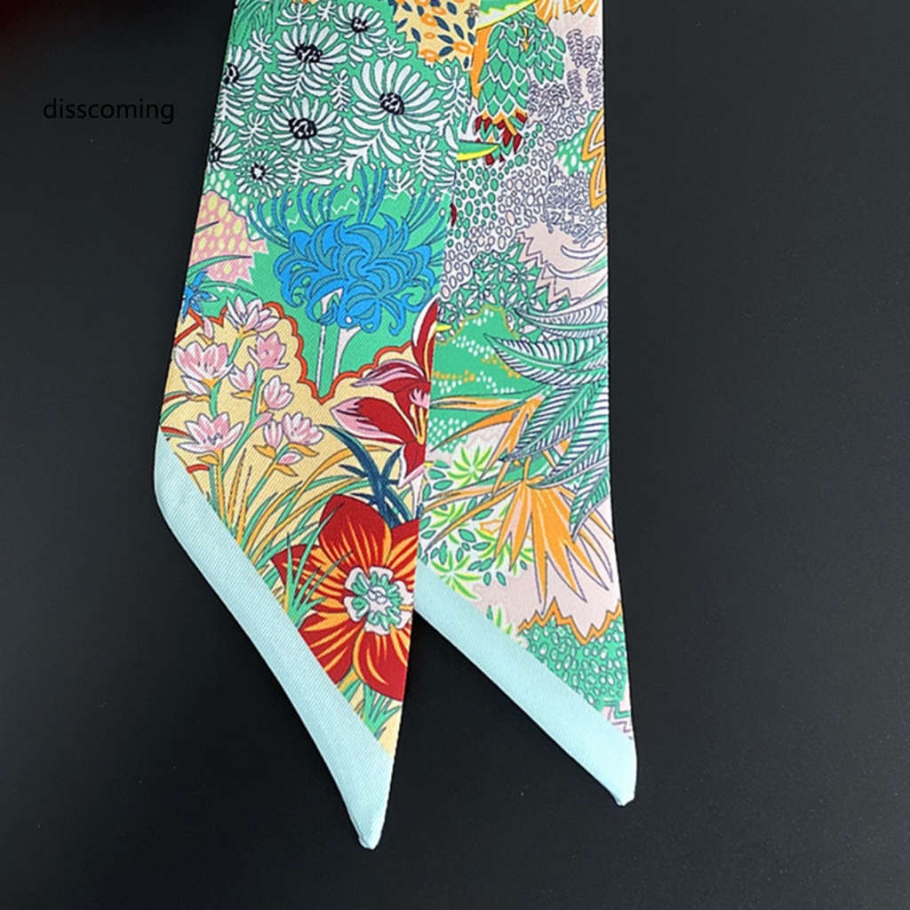 Băng Đô SL SL SL SL| Khăn Choàng Lụa Sang Trọng In Họa Tiết Hoa Nhiều Màu Sắc Kèm Túi Đeo Cổ Mịn Màng Dễ Lên Màu Cho Nữ