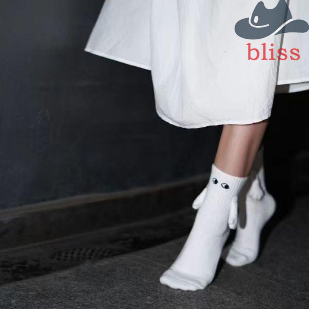 Vớ Mỏng Thoáng Khí Thêu Hình Bàn Tay Kroean Vui Nhộn Màu Trắng Cho Nữ