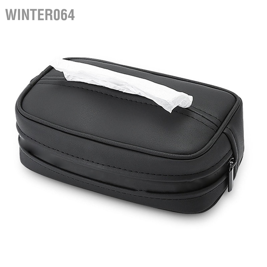Winter064 Hộp Đựng Khăn Giấy Ô Tô Đa Năng Lưng Ghế Da Giá Đỡ Cho Xe Hơi Gia Đình