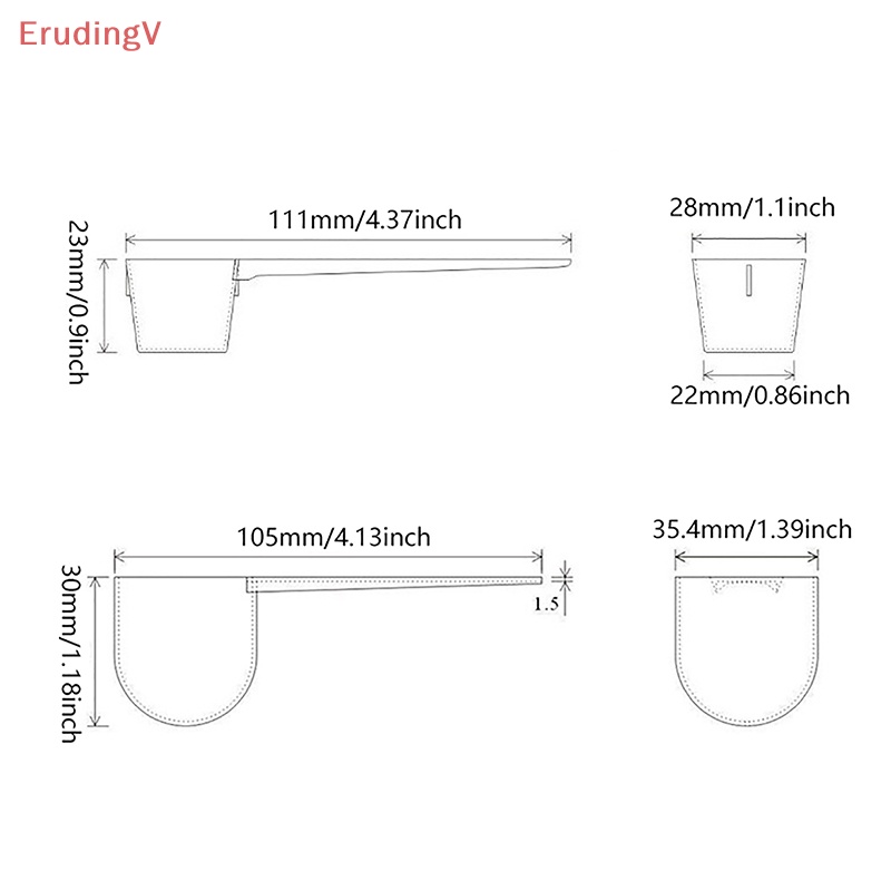 Bộ 4 Muỗng Đo Lường 5 / 10g Bằng Nhựa PP Tiện Dụng Cho Nhà Bếp