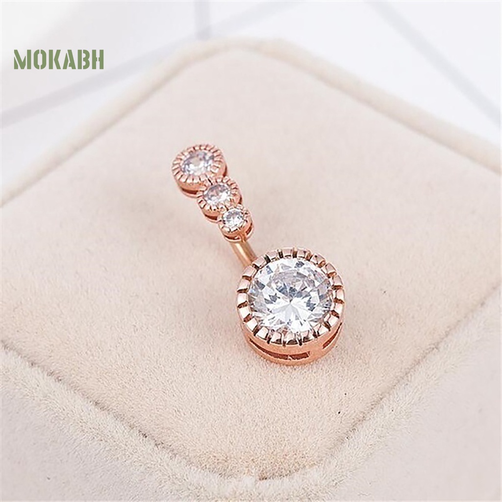 Khuyên Rốn Đính Đá Zircon Thời Trang Cho Nữ