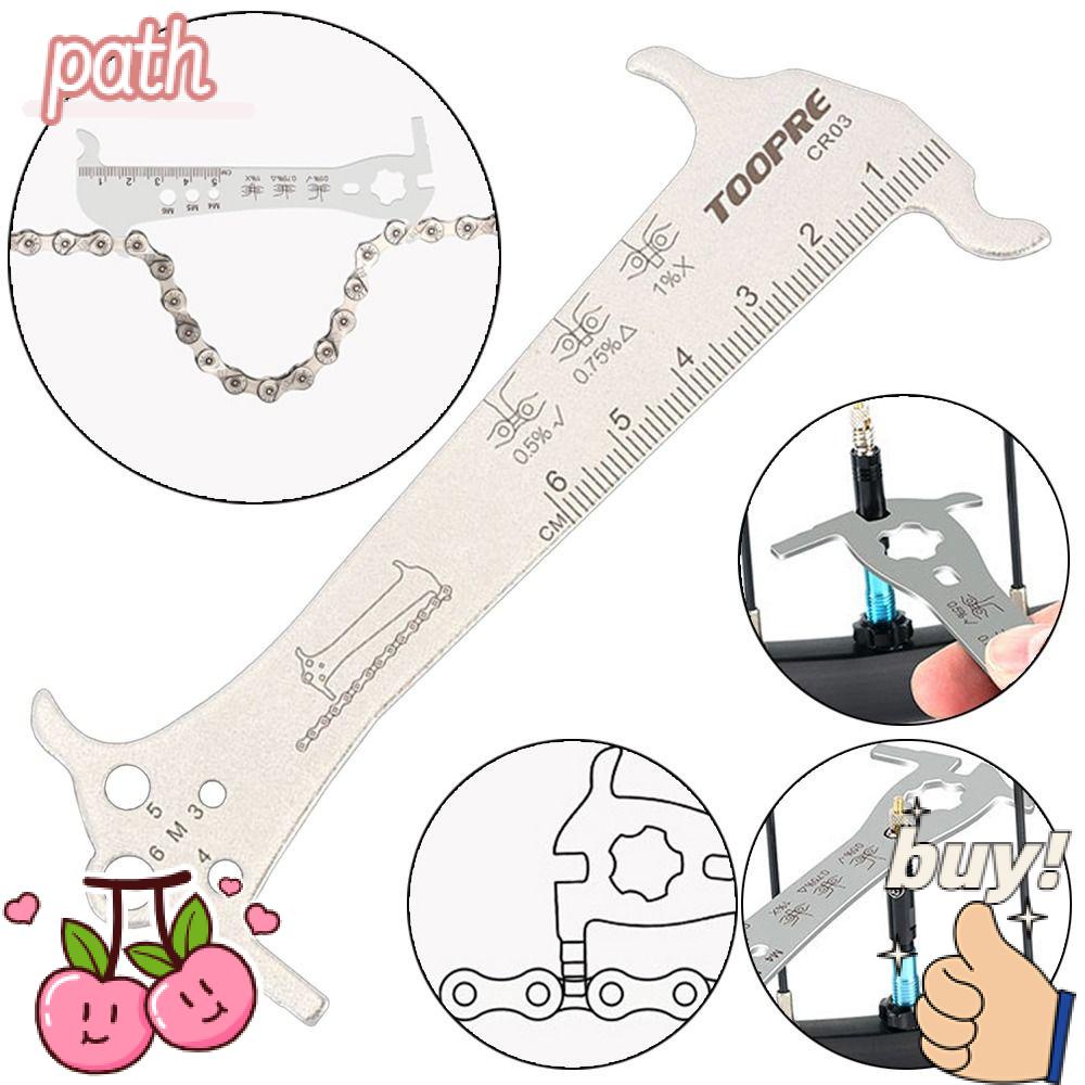 PATH Thước Đo Dây Xích Xe Đạp 6 Trong 1 Bằng Thép Không Gỉ Bền Bỉ