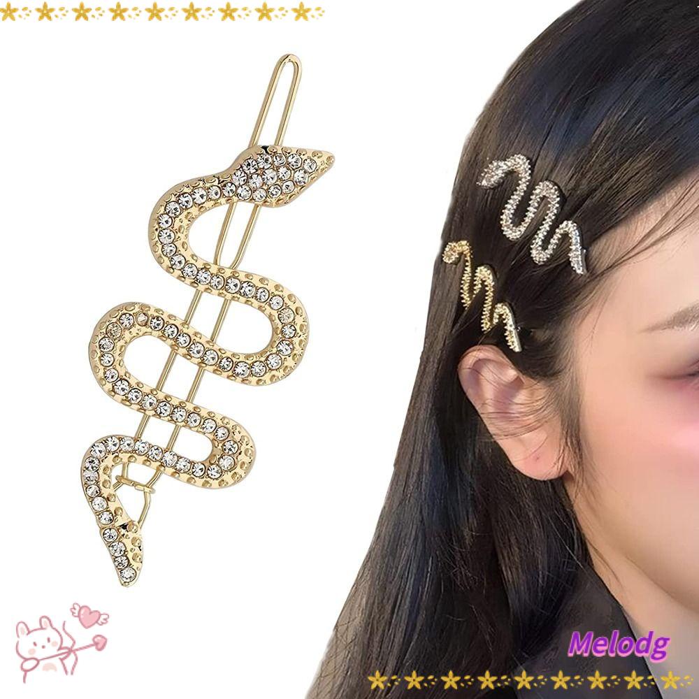 MELODG 1 Kẹp Tóc Hợp Kim Đính Đá Xinh Xắn Cho Nữ