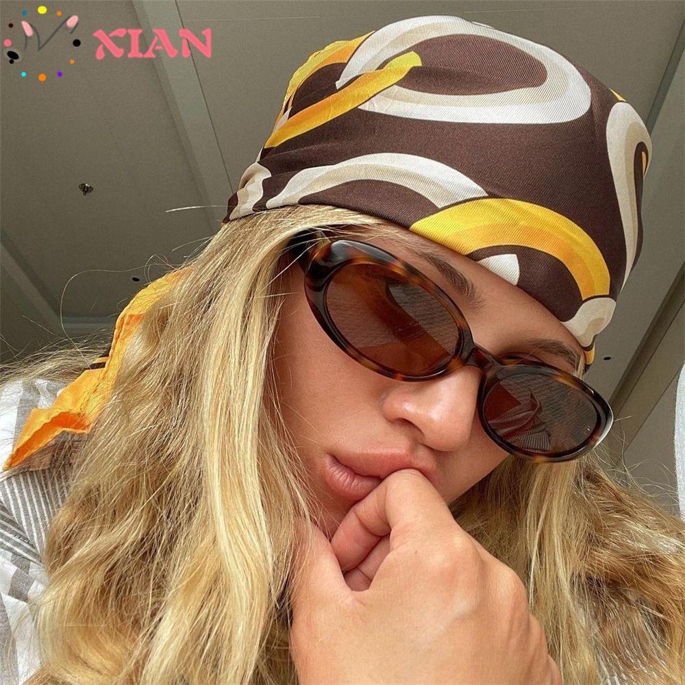 XIANTIN Kính Mát Gọng Oval Màu Sắc Retro Chống Tia UV400 Phong Cách Gothic