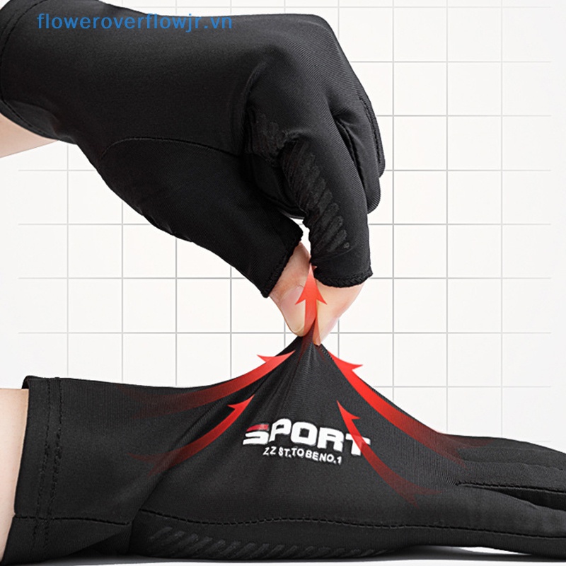 Găng Tay Thể Thao Hở Ngón Bằng Lụa Lạnh Thoải Mái Cho Nam Và Nữ