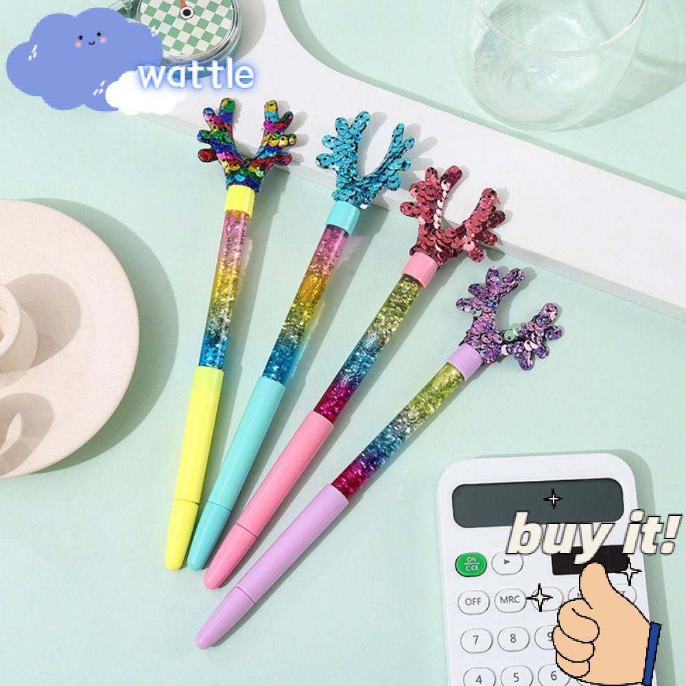 WATTLE Set 6 Bút Mực Gel Họa Tiết Giáng Sinh Dễ Thương