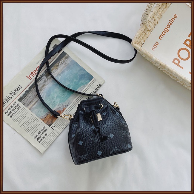 Túi Da PU Đeo Chéo Vai Dây Rút In Họa Tiết Ngôi Sao Có Thể Tháo Rời