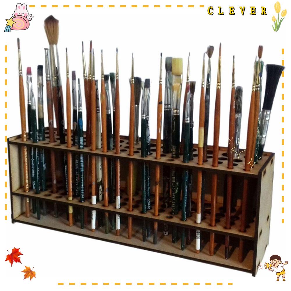 CLEVER Giá Đỡ Cọ Trang Điểm 67 Lỗ Gắn Tường Tiện Lợi