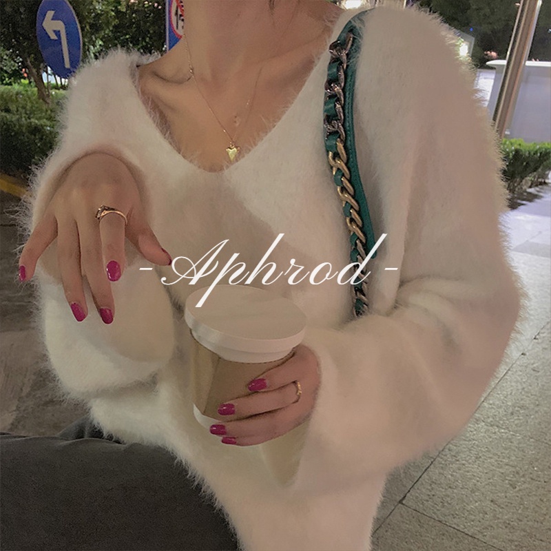 Áo Len Cổ Chữ V Dáng Rộng Thiết Kế Mỏng Thân Thiện Với Da Cao Cấp Thời Trang Dành Cho Nữ