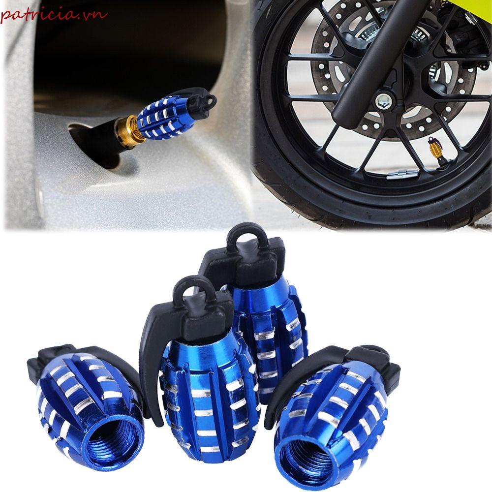 PATRICIA Nắp Van Bánh Xe Hơi Chống Bụi Chống Trộm Nhiều Màu Sắc