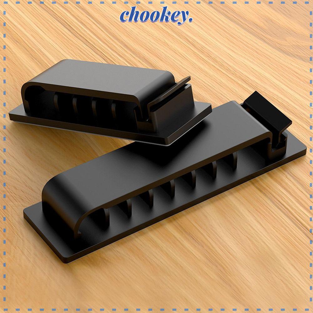 CHOOKEY Giá Đỡ Dây Cáp Dữ Liệu TPR Tự Dính Sắp Xếp Gọn Gàng Để Bàn