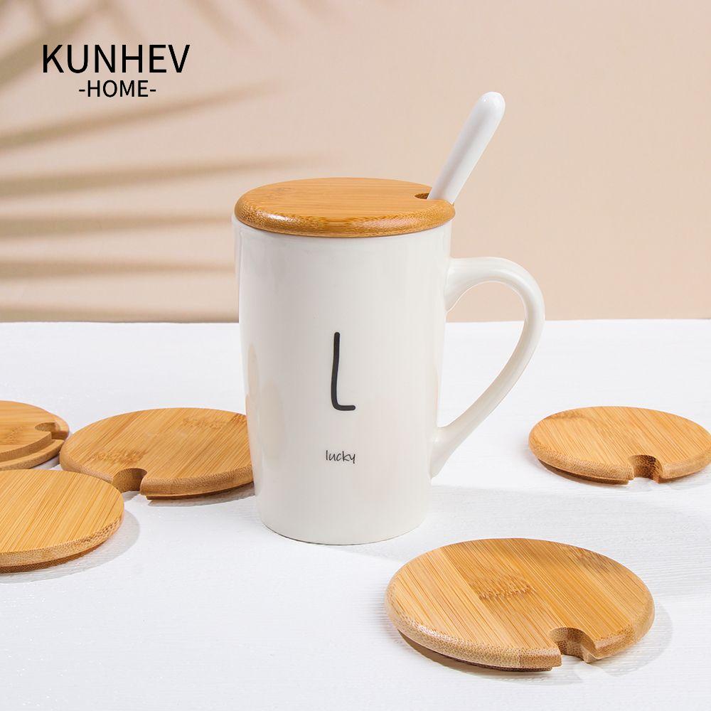 KUNHEV Nắp Đậy Lọ Bằng Gỗ Tre Có Thể Tái Sử Dụng Ốp