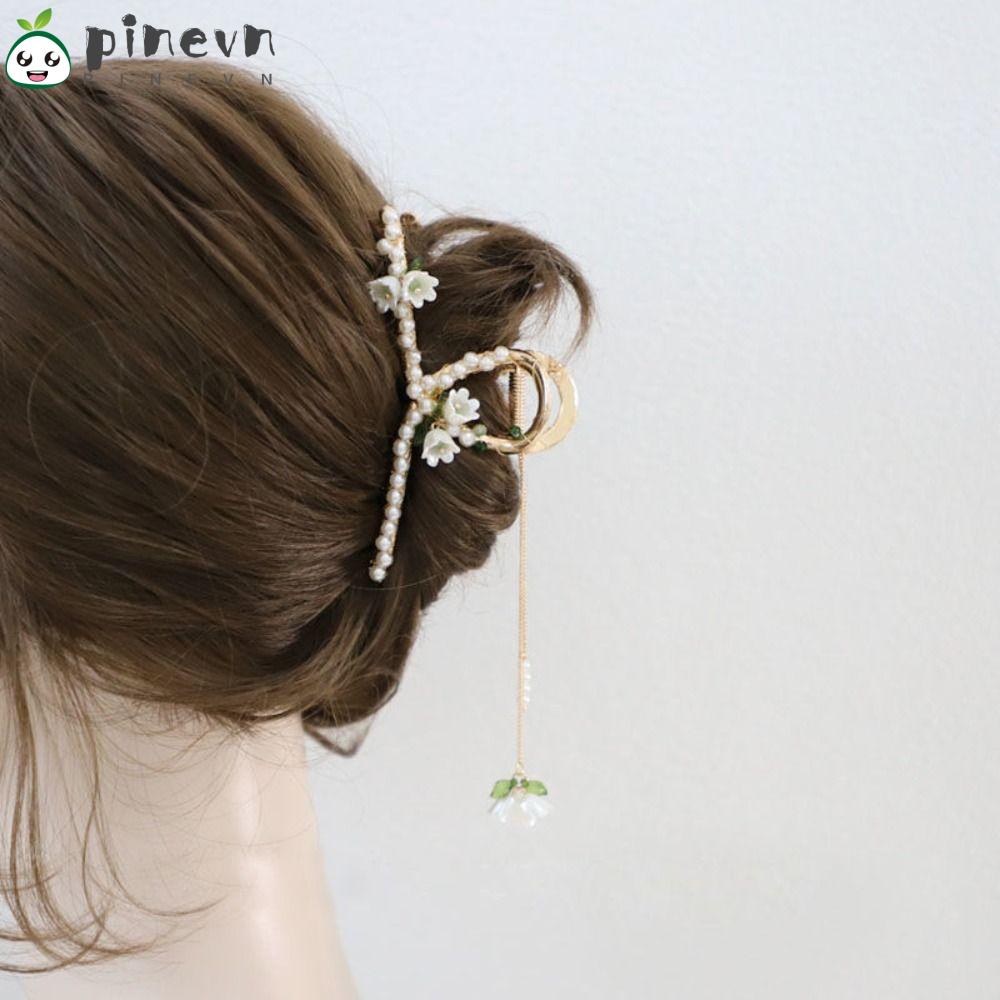 PINEVN Kẹp Tóc Tua Rua Hình Cá Mập Bằng Kim Loại Tinh Tế Cho Nữ