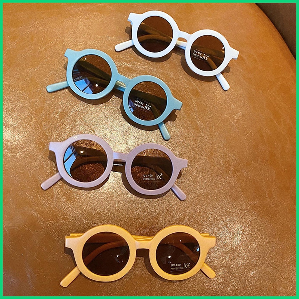 Kính Chống Nắng UV Gọng Dày Tích Hợp Vòng Cung Thiết Kế Thời Trang Chống Tia UV Cho Bé jiwvn Jwvn