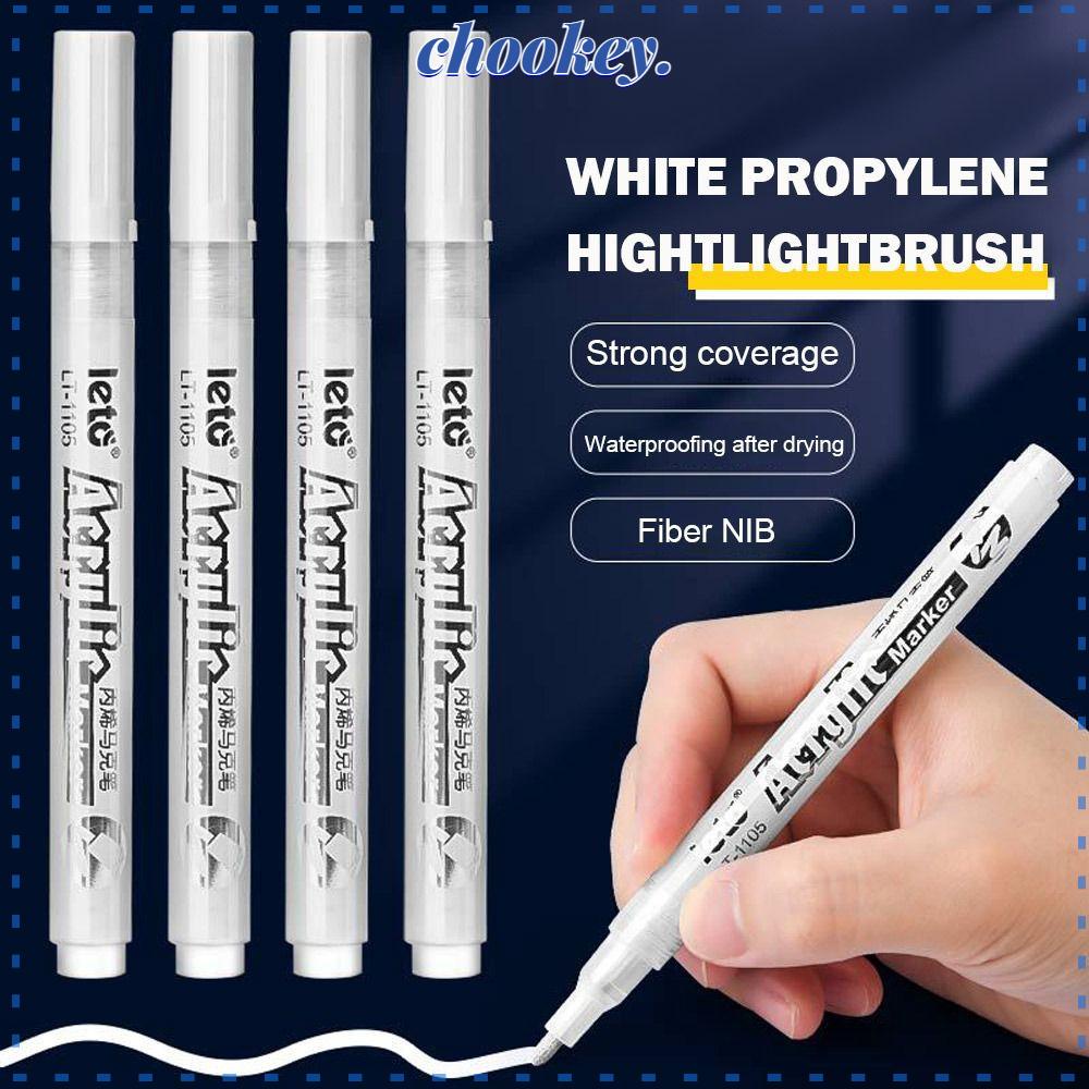 CHOOKEY Bộ 10 Cây Bút Màu Trắng Vẽ Graffiti Nghệ Thuật