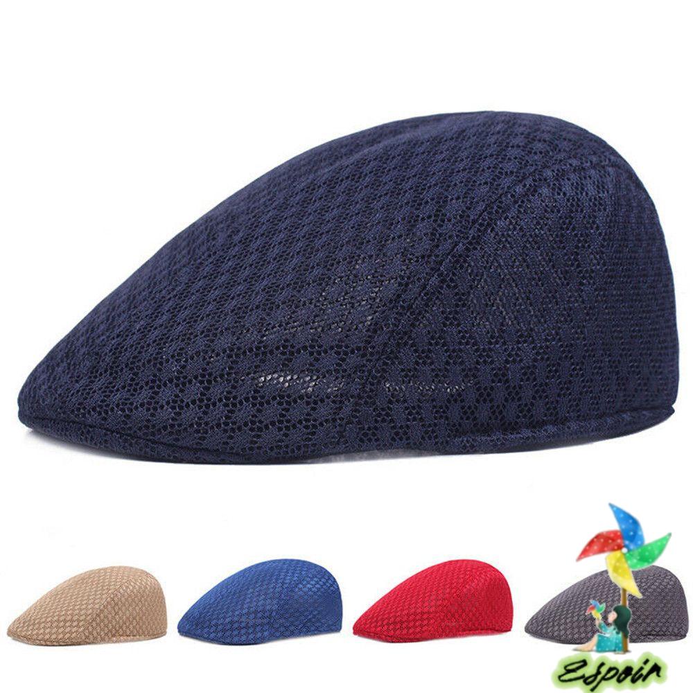 ESPO Mũ Beret Phối Lưới Thời Trang Có Thể Điều Chỉnh Kích Cỡ