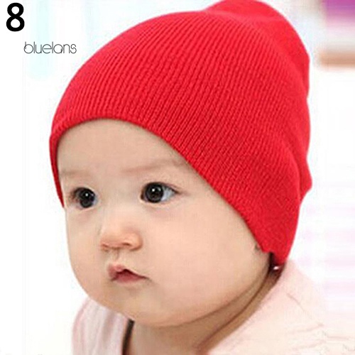 Mũ Beanie Đan Len Mềm Mại Giữ Ấm Mùa Đông Dễ Thương Cho Bé Sơ Sinh