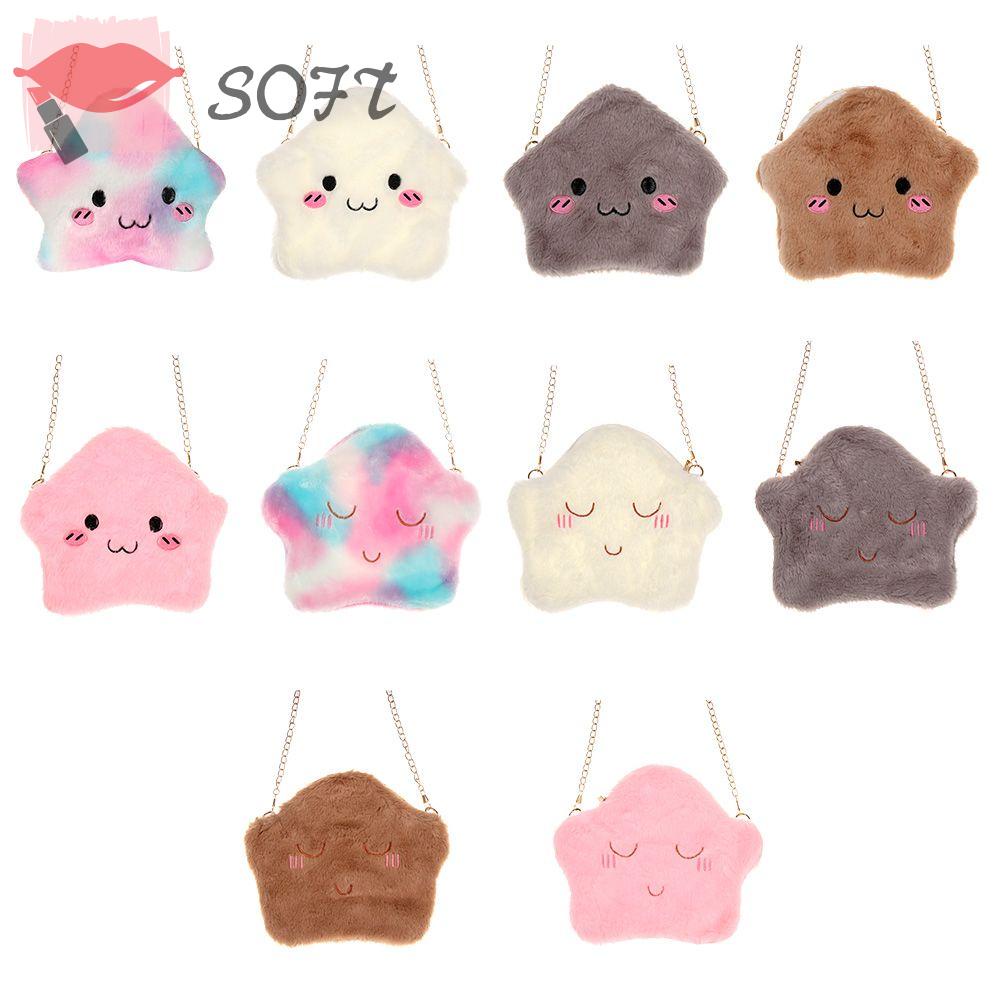 SOFTNESS Túi Đeo Chéo Hình Cầu Vồng Nhiều Màu Sắc Cho Bé