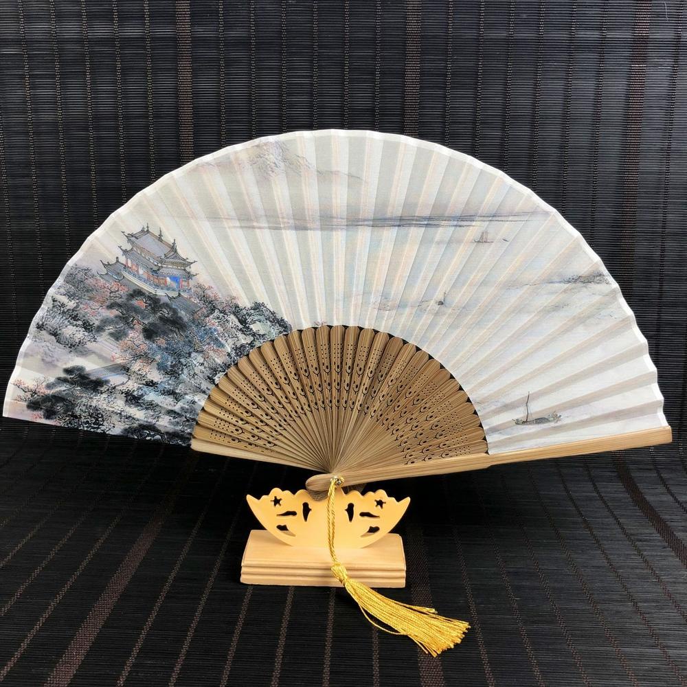 Quạt Xếp Cầm Tay Bằng Gỗ Phong Cách Trung Hoa