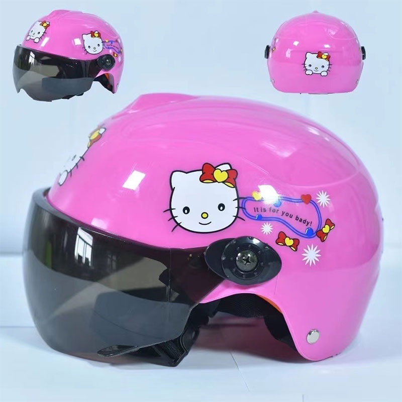 Lebi Mũ Bảo Hiểm Chống Nắng Đi Xe Điện Họa Tiết Hoạt Hình Dễ Thương Thông Dụng Cho Học Sinh Và Trẻ Em