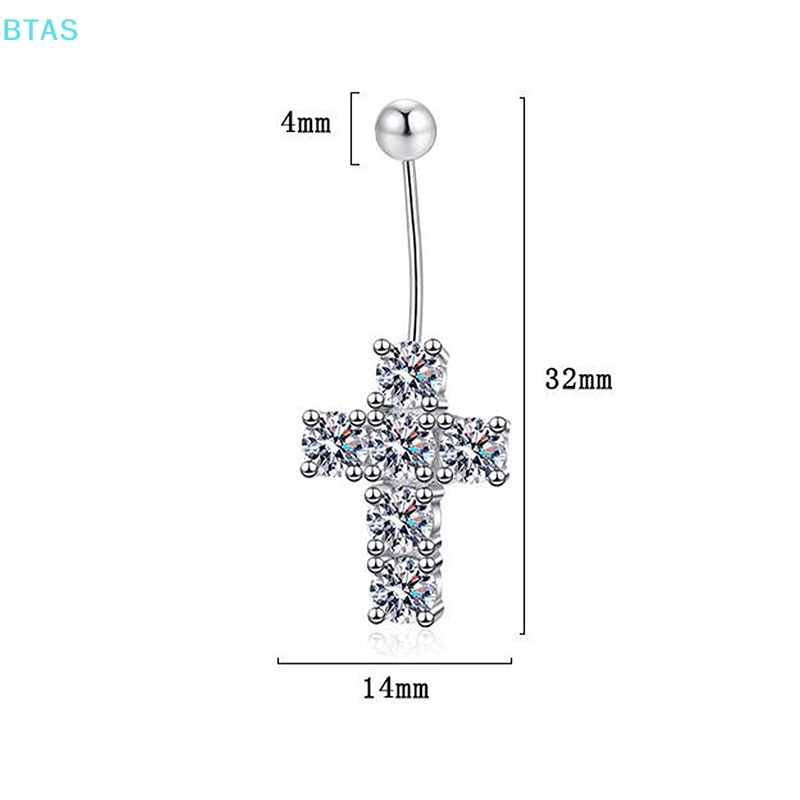Khuyên Rốn Hình Thánh Giá Đính Đá Quyến Rũ Thời Trang Cho Nữ