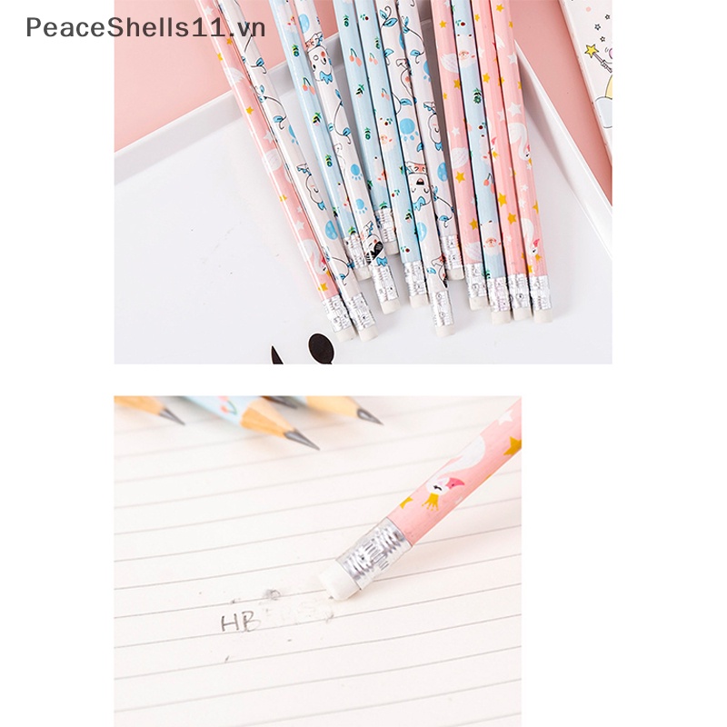 Set 10 Bút Chì Vẽ HB Họa Tiết Hoạt Hình Dễ Thương Dành Cho Học Sinh