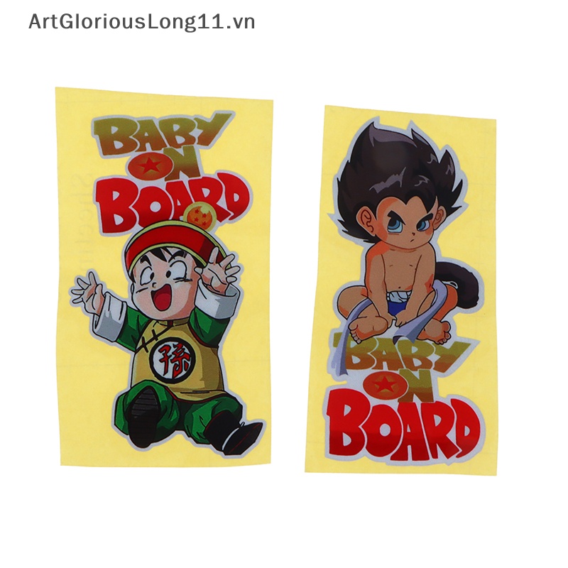Miếng Dán Tường Vinyl Hình Biển Báo Baby on Board Trang Trí Xe Hơi / Xe Tải / Phòng Bé