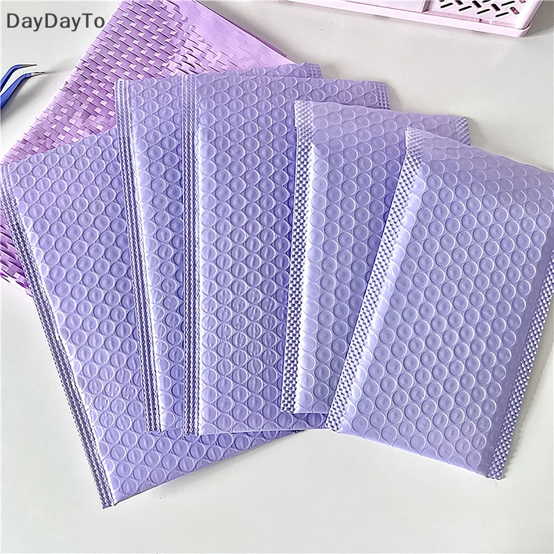 Daydayto Set 10 Túi Bong Bóng Màu Tím Tự Đóng Gói Hàng Bảo Vệ Chống Rơi Bền Bỉ Dùng Làm Quà Tặng