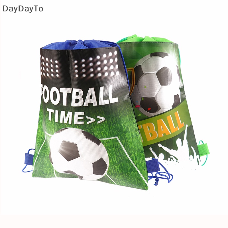 1 Ba Lô Rút Dây Hình Quả Bóng Đá Màu Xanh Lá Cây Cho Bé Trai