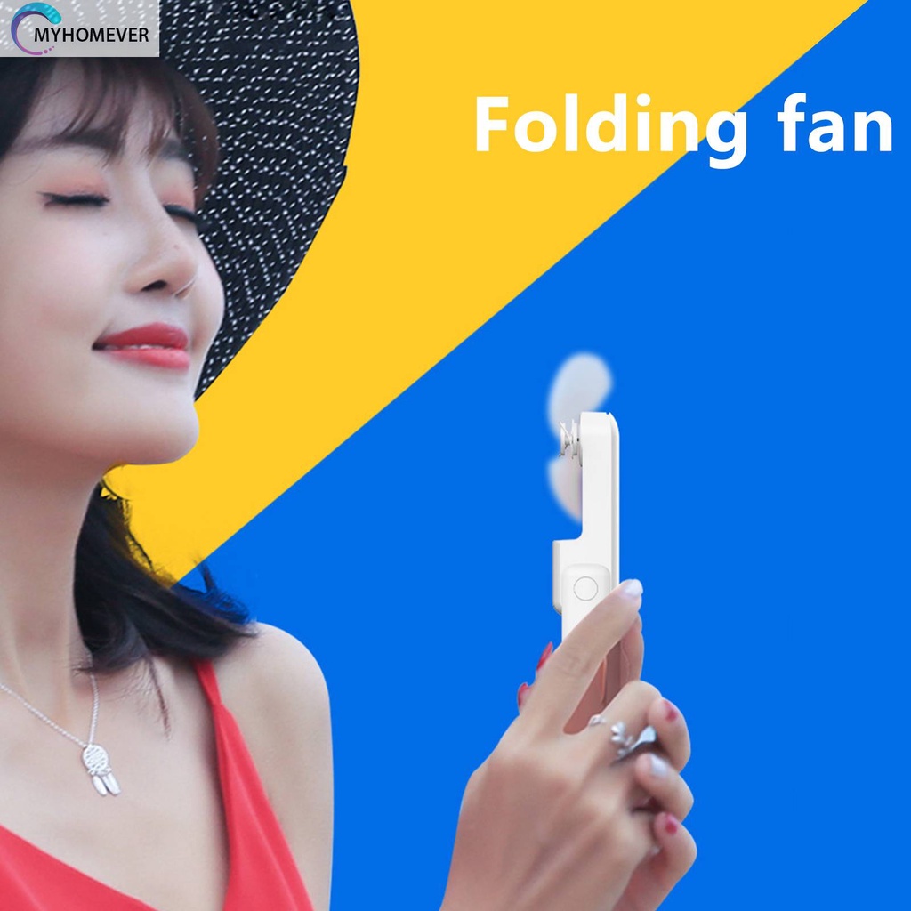 Quạt Mini Cầm Tay Sạc USB 3 Chế Độ Hình Tai Mèo Xinh Xắn