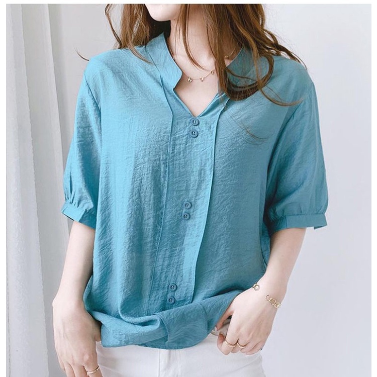 Áo Sơ Mi Lưới Cổ Chữ V Xuyên Thấu Thời Trang 2023 Cho Nữ