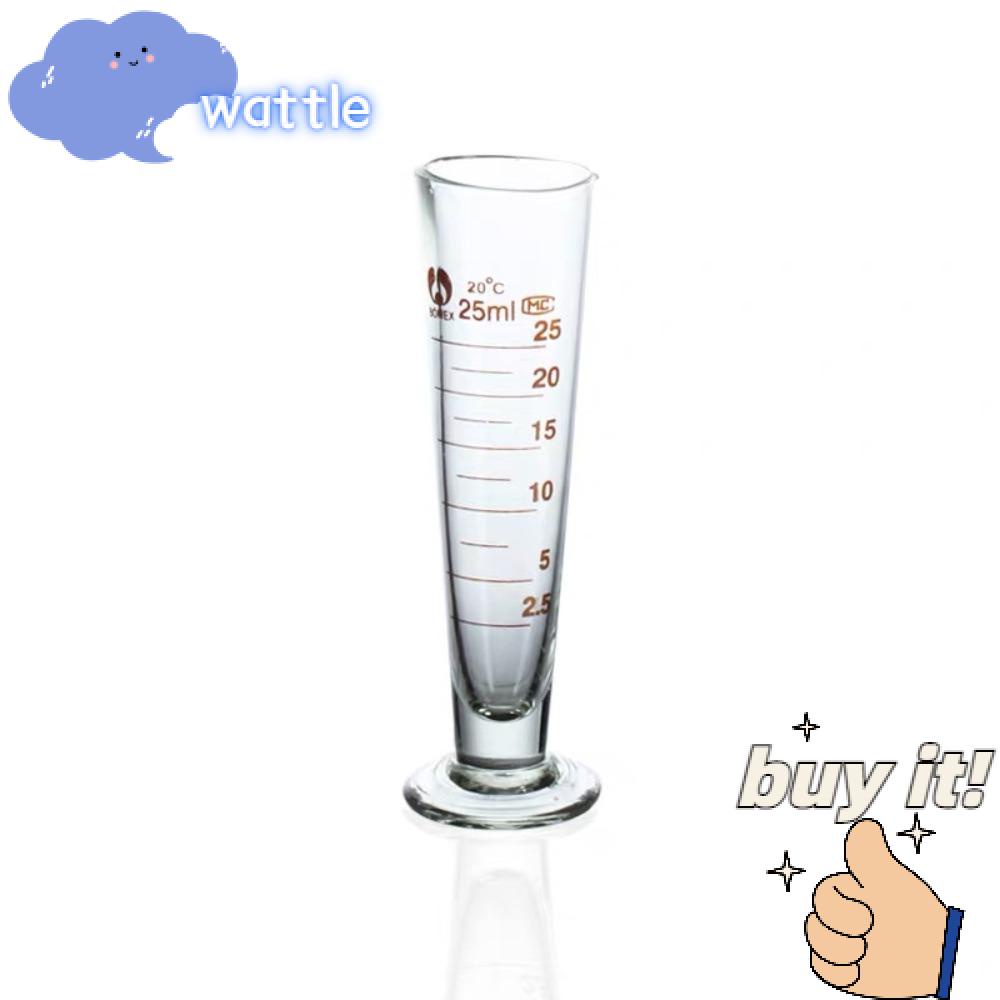 WATTLE Cốc Đo Lường Bằng Nhựa Dày Dung Tích 25ml Dùng Trong Phòng Thí Nghiệm