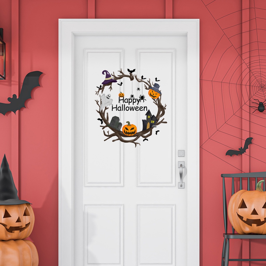 (Bất Ngờ) Hình Dán Tường Halloween 3D Có Thể Tháo Rời Trang Trí Nhà Cửa