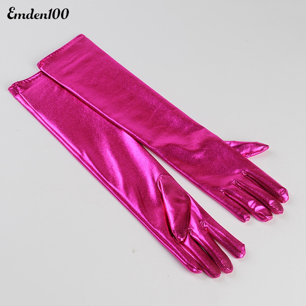 Đôi Găng Tay Da Giả Lấp Lánh Dùng Hóa Trang Cho Nữ