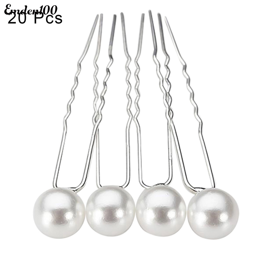 Set 20 Kẹp Tóc Đính Ngọc Trai Giả Thời Trang Cho Nữ