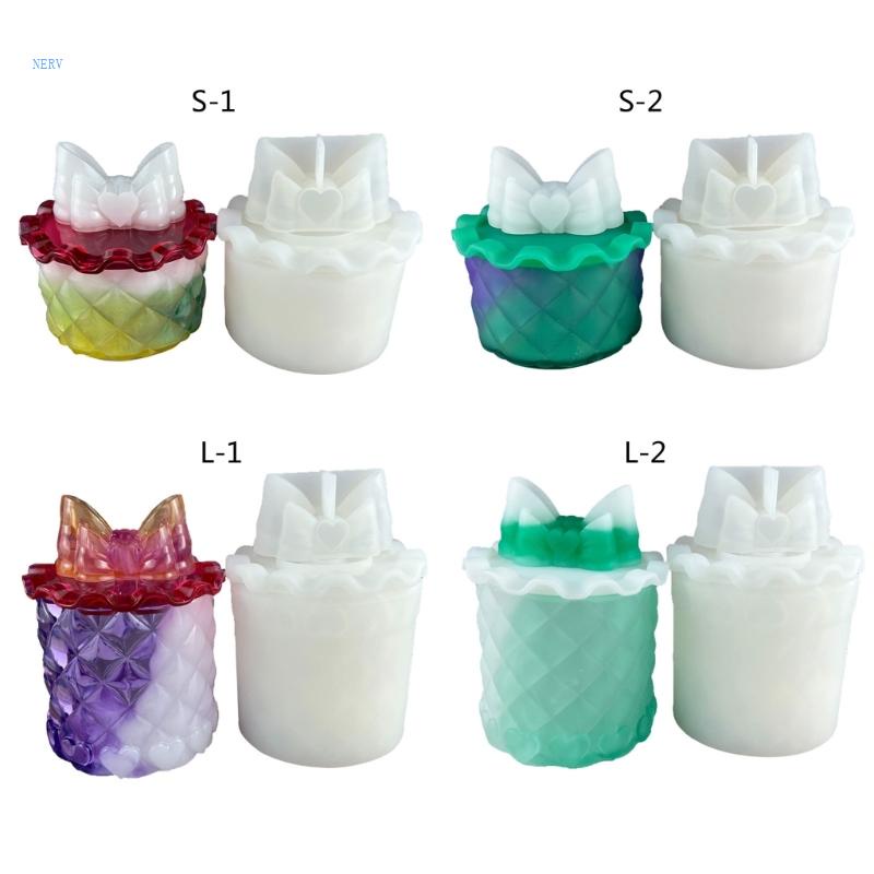 Khuôn Làm Hộp Đựng Trang Sức Hình Nơ Bằng Silicone DIY