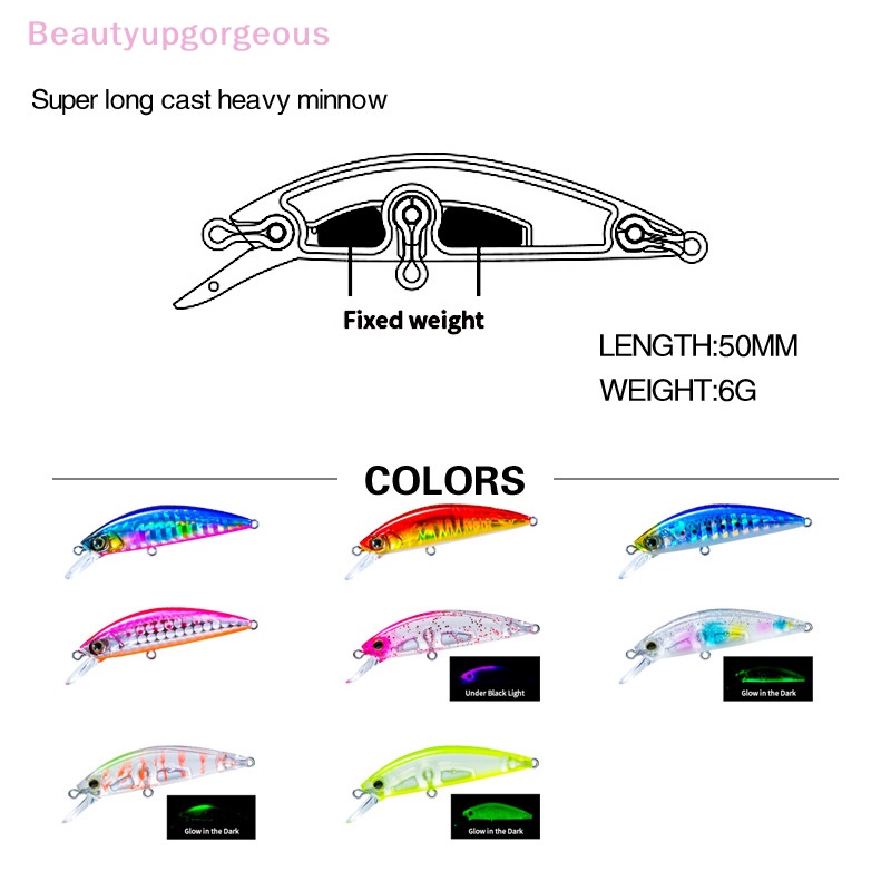 Mồi Câu Cá Giả Kích Thước 5cm 6g 50S Bằng Chất Liệu Cứng Cáp