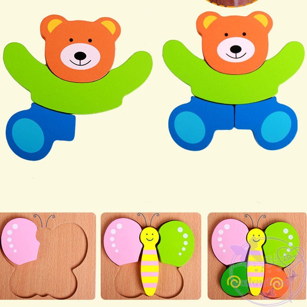 AVALENTINE Đồ Chơi Xếp Hình Động Vật Và Phương Tiện Giao Thông 3D Bằng Gỗ Màu Sắc Tươi Sáng Nhiều Hình Dạng Khác Nhau Cho Trẻ Em